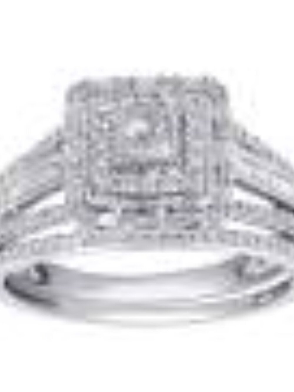 10kt Solid white gold 2mm diamond real ring  BRilliance Fine jewelry size 7